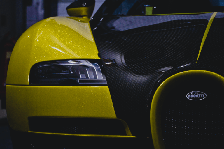 Oakley Design Bugatti Veyron in carbon and yellow on the dyno at JF Automotive